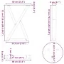 Patas de mesa de comedor 2 uds acero antracita 60x(72-73,3) cm de , Patas para mesas - Ref: Foro24-4012722, Precio: 104,69 €,...