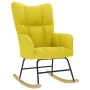 Sillón mecedora con taburete tela amarilla claro by , Rocking chairs - Ref: Foro24-4016809, Price: 139,19 €, Discount: %