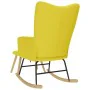 Sillón mecedora con taburete tela amarilla claro by , Rocking chairs - Ref: Foro24-4016809, Price: 139,19 €, Discount: %