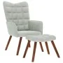 Sillón de relax con reposapiés terciopelo gris claro von , Sessel - Ref: Foro24-4016821, Preis: 128,60 €, Rabatt: %