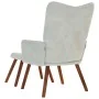 Sillón de relax con reposapiés terciopelo gris claro von , Sessel - Ref: Foro24-4016821, Preis: 128,60 €, Rabatt: %