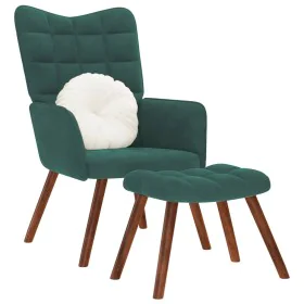 Sillón de relax con reposapiés terciopelo verde oscuro von , Sessel - Ref: Foro24-4016823, Preis: 120,65 €, Rabatt: %