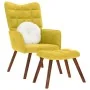 Sillón de relax con taburete terciopelo amarillo by , Armchairs - Ref: Foro24-4016828, Price: 98,11 €, Discount: %