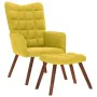 Sillón de relax con taburete terciopelo amarillo by , Armchairs - Ref: Foro24-4016828, Price: 98,11 €, Discount: %