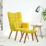 Sillón de relax con taburete terciopelo amarillo by , Armchairs - Ref: Foro24-4016828, Price: 98,11 €, Discount: %