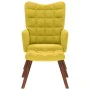 Sillón de relax con taburete terciopelo amarillo by , Armchairs - Ref: Foro24-4016828, Price: 98,11 €, Discount: %