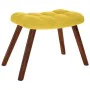 Sillón de relax con taburete terciopelo amarillo by , Armchairs - Ref: Foro24-4016828, Price: 98,11 €, Discount: %