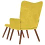 Sillón de relax con taburete terciopelo amarillo by , Armchairs - Ref: Foro24-4016828, Price: 98,11 €, Discount: %