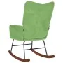 Silla mecedora de terciopelo verde claro by , Rocking chairs - Ref: Foro24-4016835, Price: 105,34 €, Discount: %