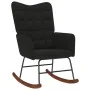 Mecedora con taburete de terciopelo negro by , Rocking chairs - Ref: Foro24-4016849, Price: 129,62 €, Discount: %