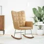 Silla mecedora de terciopelo marrón de , Mecedoras - Ref: Foro24-4016840, Precio: 114,47 €, Descuento: %