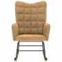 Silla mecedora de terciopelo marrón de , Mecedoras - Ref: Foro24-4016840, Precio: 114,47 €, Descuento: %
