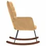 Silla mecedora de terciopelo marrón de , Mecedoras - Ref: Foro24-4016840, Precio: 114,47 €, Descuento: %