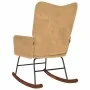 Silla mecedora de terciopelo marrón de , Mecedoras - Ref: Foro24-4016840, Precio: 114,47 €, Descuento: %