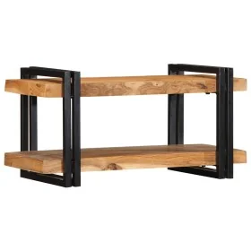 Estante de pared madera maciza de acacia 70x33x35 cm by , CD and DVD storage - Ref: Foro24-4017484, Price: 84,34 €, Discount: %