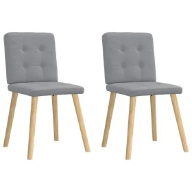 Sillas de comedor giratorias 2 unidades tela gris claro von , Essstühle - Ref: Foro24-4101068, Preis: 100,58 €, Rabatt: %