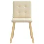 Sillas de comedor 2 unidades tela color crema by , dining chairs - Ref: Foro24-4101075, Price: 100,58 €, Discount: %