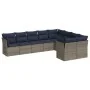 Set de sofás de jardín 9 pzas con cojines ratán sintético gris by , Garden sets - Ref: Foro24-3250010, Price: 678,73 €, Disco...