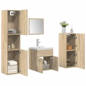 Juego de muebles de baño 5 pzas madera ingeniería roble Sonoma von , Badezimmermöbel - Ref: Foro24-3325020, Preis: 239,76 €, ...