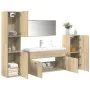Juego de muebles de baño 5 pzas madera ingeniería roble Sonoma by , Bathroom furniture - Ref: Foro24-3325022, Price: 382,77 €...