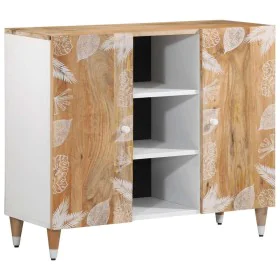 Aparador de madera maciza de mango 90x33,5x75 cm by , CD and DVD storage - Ref: Foro24-4018692, Price: 114,79 €, Discount: %