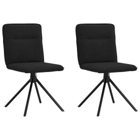 Sillas de comedor 2 unidades tela negro by , dining chairs - Ref: Foro24-4101234, Price: 105,32 €, Discount: %