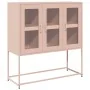 Aparador de acero laminado en frío rosa 100,5x39x107 cm von , Sideboards - Ref: Foro24-853405, Preis: 135,36 €, Rabatt: %