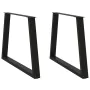 Patas mesa comedor forma V 2uds acero negro 100x(72-73,3) cm de , Patas para mesas - Ref: Foro24-4012580, Precio: 101,60 €, D...