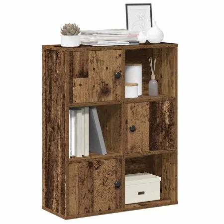 Estantería madera de ingeniería color envejecido 60x24x76,5 cm by , Bookcases and shelves - Ref: Foro24-860389, Price: 68,51 ...