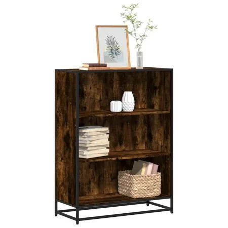 Estantería madera ingeniería roble ahumado 80,5x35x107,5 cm de , Librerías y estanterías - Ref: Foro24-849121, Precio: 95,83 ...