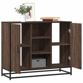 Aparador de madera de ingeniería marrón roble 92x35x76 cm von , Sideboards - Ref: Foro24-849018, Preis: 82,17 €, Rabatt: %