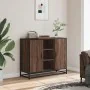 Aparador de madera de ingeniería marrón roble 92x35x76 cm by , Sideboards - Ref: Foro24-849018, Price: 82,17 €, Discount: %