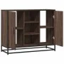 Aparador de madera de ingeniería marrón roble 92x35x76 cm by , Sideboards - Ref: Foro24-849018, Price: 82,17 €, Discount: %