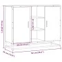 Aparador de madera de ingeniería marrón roble 92x35x76 cm by , Sideboards - Ref: Foro24-849018, Price: 82,17 €, Discount: %