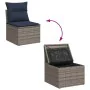 Juego de sofás jardín con cojines 5 pzas ratán sintético gris by , Garden sets - Ref: Foro24-3326882, Price: 400,63 €, Discou...