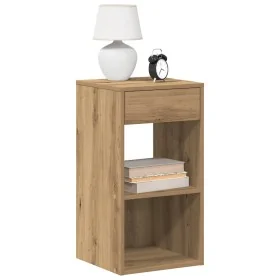 Mesillas de noche con cajón 2 uds roble artesanal 35x34x66,5 cm by , Nightstands - Ref: Foro24-858730, Price: 77,37 €, Discou...