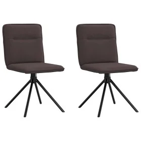 Sillas de comedor 2 unidades tela marrón oscuro by , dining chairs - Ref: Foro24-4101236, Price: 104,25 €, Discount: %