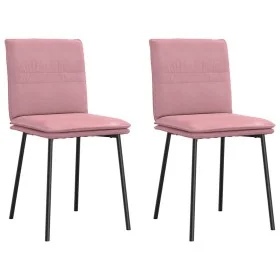 Sillas de comedor 2 unidades terciopelo rosa de , Sillas de comedor - Ref: Foro24-4101248, Precio: 92,13 €, Descuento: %