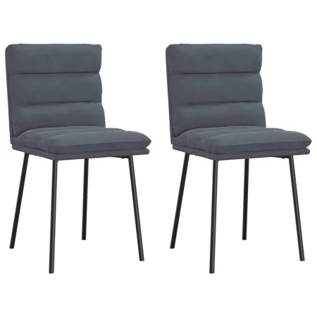 Sillas de comedor 2 unidades terciopelo gris oscuro de , Sillas de comedor - Ref: Foro24-4101283, Precio: 97,67 €, Descuento: %