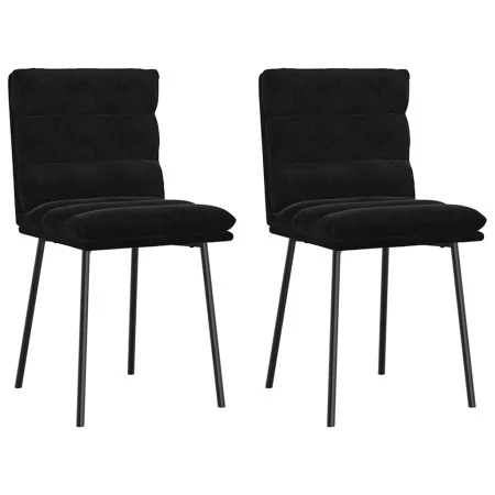 Sillas de comedor 2 unidades terciopelo negro de , Sillas de comedor - Ref: Foro24-4101288, Precio: 94,65 €, Descuento: %