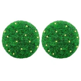 Bolas de boj artificial con luces LED 2 unidades 27 cm von , Künstliche Flora - Ref: Foro24-3335906, Preis: 44,62 €, Rabatt: %