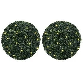 Bolas de boj artificial con luces LED 2 unidades 52 cm by , artificial flora - Ref: Foro24-3335897, Price: 133,04 €, Discount: %