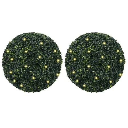 Bolas de boj artificial con luces LED 2 unidades 52 cm by , artificial flora - Ref: Foro24-3335897, Price: 133,40 €, Discount: %