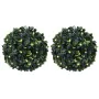 Bolas de boj artificial con luces LED 2 unidades 22 cm by , artificial flora - Ref: Foro24-3335895, Price: 39,36 €, Discount: %