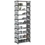 Zapatero 10 niveles gris 54x28x158 cm tejido no tejido by , Shoe racks and shoe organizers - Ref: Foro24-4100624, Price: 26,8...