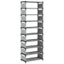 Zapatero 10 niveles gris 54x28x158 cm tejido no tejido by , Shoe racks and shoe organizers - Ref: Foro24-4100624, Price: 26,8...