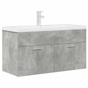 Mueble de baño con lavabo incorporado y grifo gris hormigón by , Bathroom furniture - Ref: Foro24-3324891, Price: 287,35 €, D...