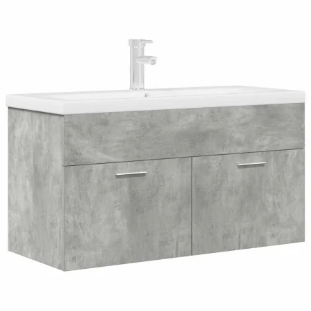 Mueble de baño con lavabo incorporado y grifo gris hormigón von , Badezimmermöbel - Ref: Foro24-3324891, Preis: 287,35 €, Rab...
