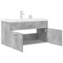 Mueble de baño con lavabo incorporado y grifo gris hormigón von , Badezimmermöbel - Ref: Foro24-3324891, Preis: 287,35 €, Rab...