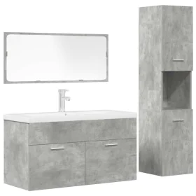 Juego muebles de baño 4 pzas madera contrachapada gris hormigón von , Badezimmermöbel - Ref: Foro24-3324900, Preis: 365,31 €,...